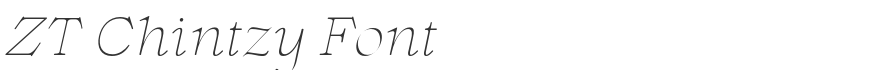 ZT Chintzy Font