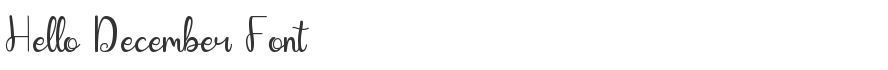 Hello December Font