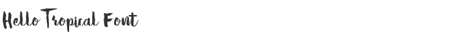 Hello Tropical Font