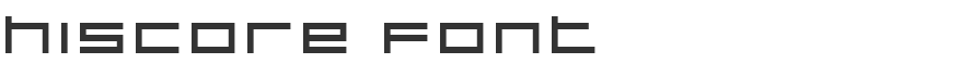 Hiscore Font