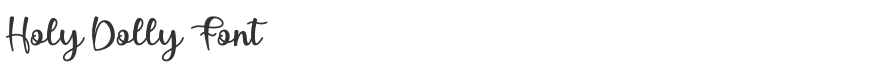 Holy Dolly Font