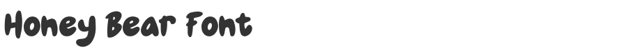 Honey Bear Font