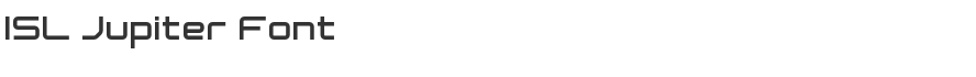 ISL Jupiter Font