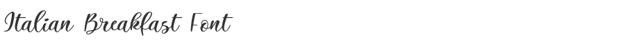 Italian Breakfast Font