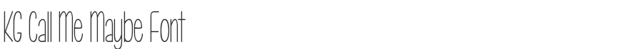 KG Call Me Maybe Font