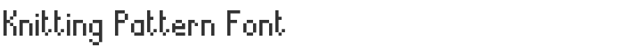 Knitting Pattern Font