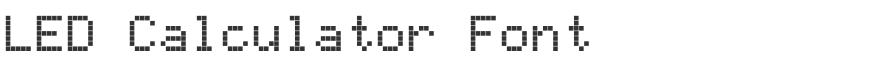 LED Calculator Font