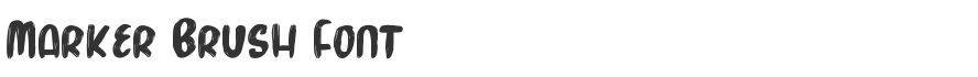 Marker Brush Font