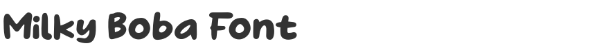 Milky Boba Font