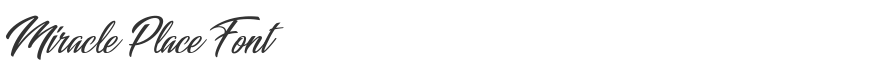 Miracle Place Font