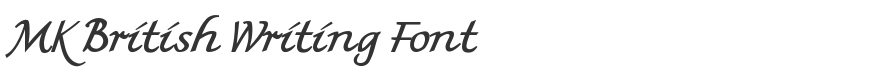 MK British Writing Font