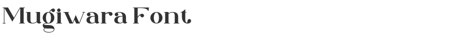 Mugiwara Font