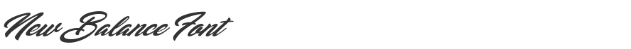 New Balance Font