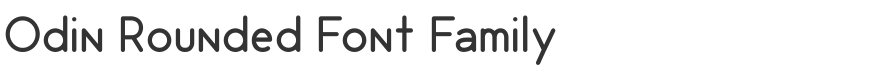 Odin Rounded Font Family