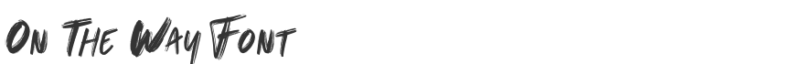 On The Way Font