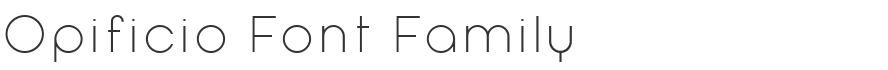 Opificio Font Family