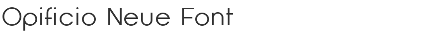 Opificio Neue Font