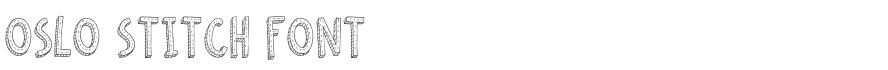 Oslo Stitch Font