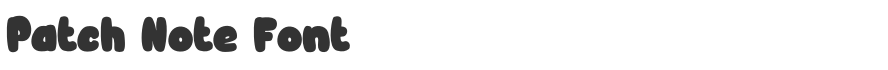 Patch Note Font