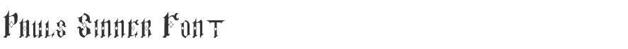Pauls Sinner Font