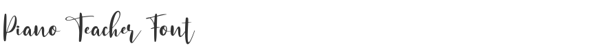 Piano Teacher Font
