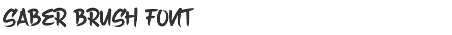 Saber Brush Font