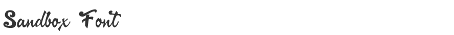 Sandbox Font