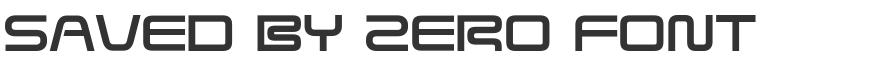 Saved by Zero Font