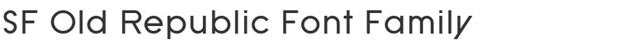 SF Old Republic Font Family