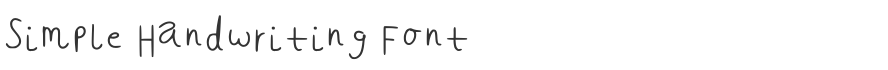 Simple Handwriting Font