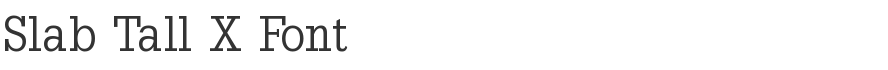 Slab Tall X Font