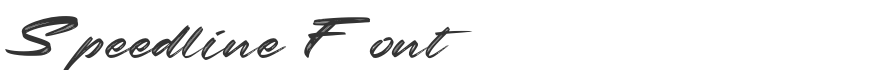 Speedline Font