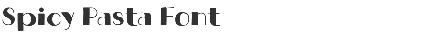 Spicy Pasta Font