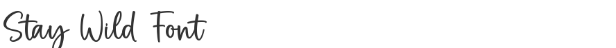 Stay Wild Font