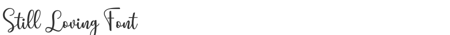 Still Loving Font