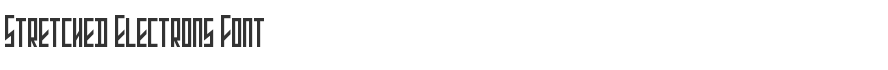 Stretched Electrons Font