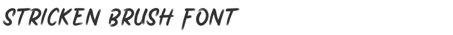 Stricken Brush Font