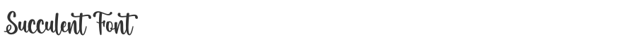 Succulent Font