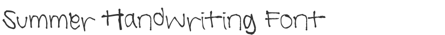 Summer Handwriting Font