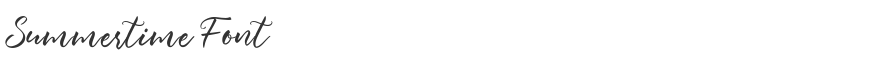 Summertime Font