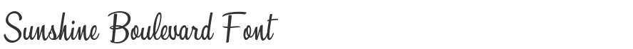 Sunshine Boulevard Font