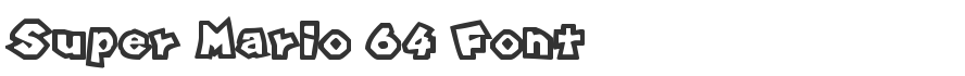 Super Mario 64 Font