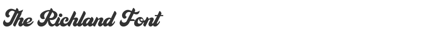 The Richland Font