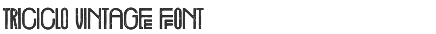 Triciclo Vintage Font