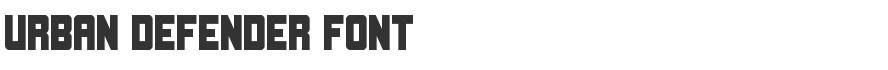 Urban Defender Font