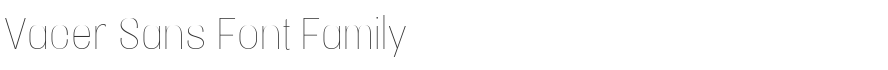 Vacer Sans Font Family