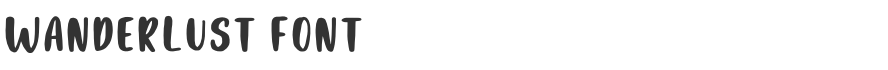 Wanderlust Font