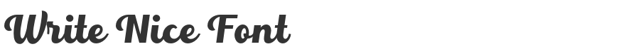 Write Nice Font