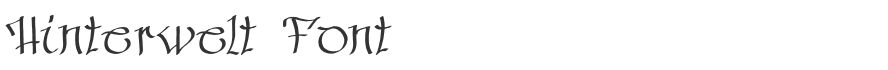 Hinterwelt Font