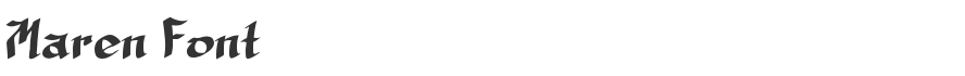 Maren Font